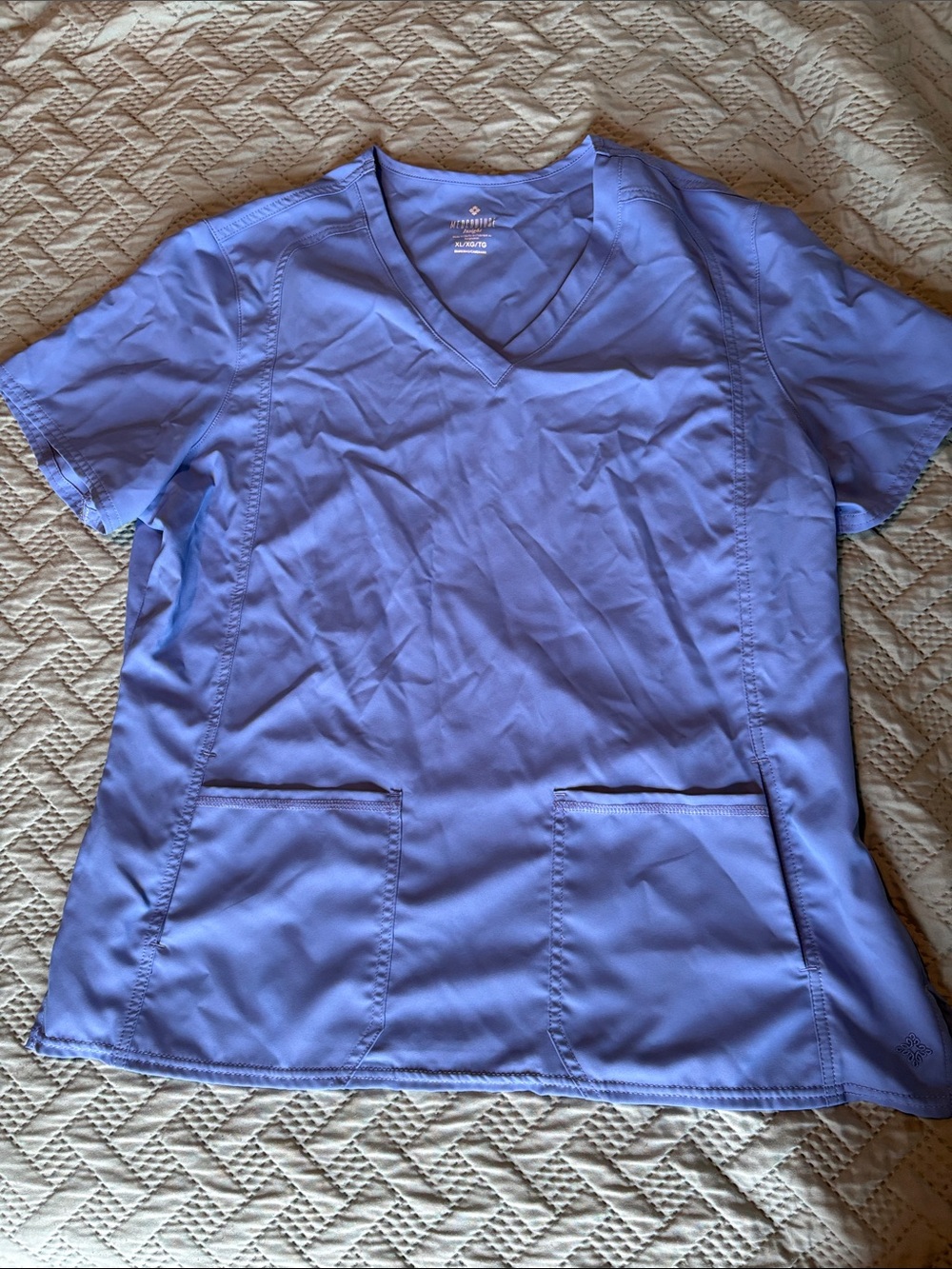 Medcouture Ceil Blue Scrub Top